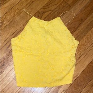 Yellow crop top